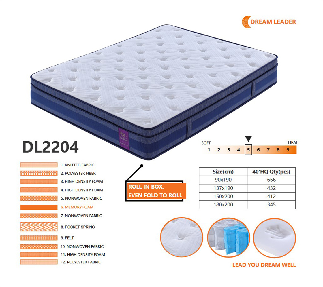 Bedroom Bed Mattress Spring Memory Foam